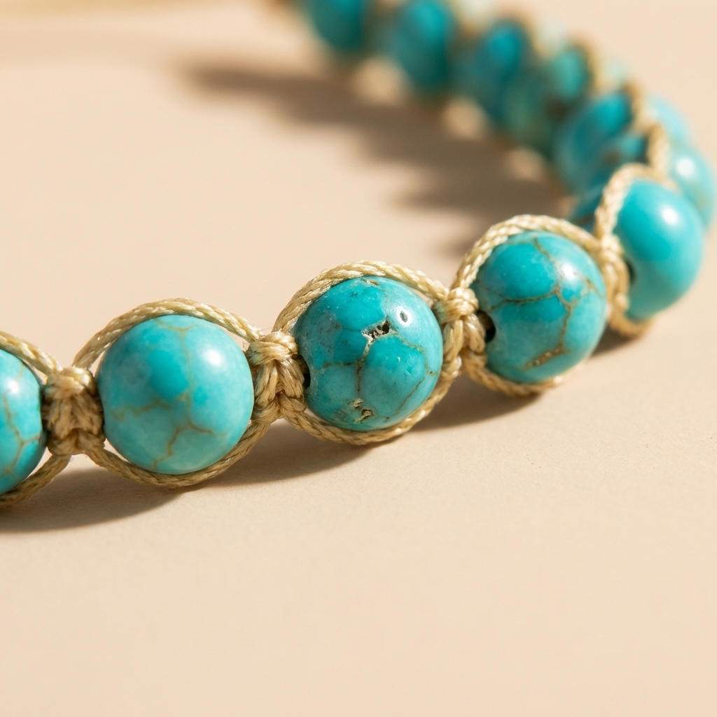 Bohemian style turquoise woven pull-out bracelet - Image 6