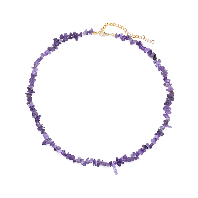 Handmade Chuantian Crystal Necklace, Amethyst Necklace, Crystal Chips - Image 10