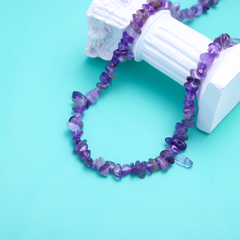 Handmade Chuantian Crystal Necklace, Amethyst Necklace, Crystal Chips - Image 9