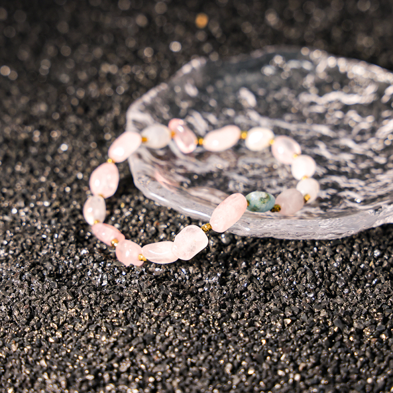 Healing Rose Quartz Natural Stone Beaded Bracelet, Energy Stone Bracelet - Image 5